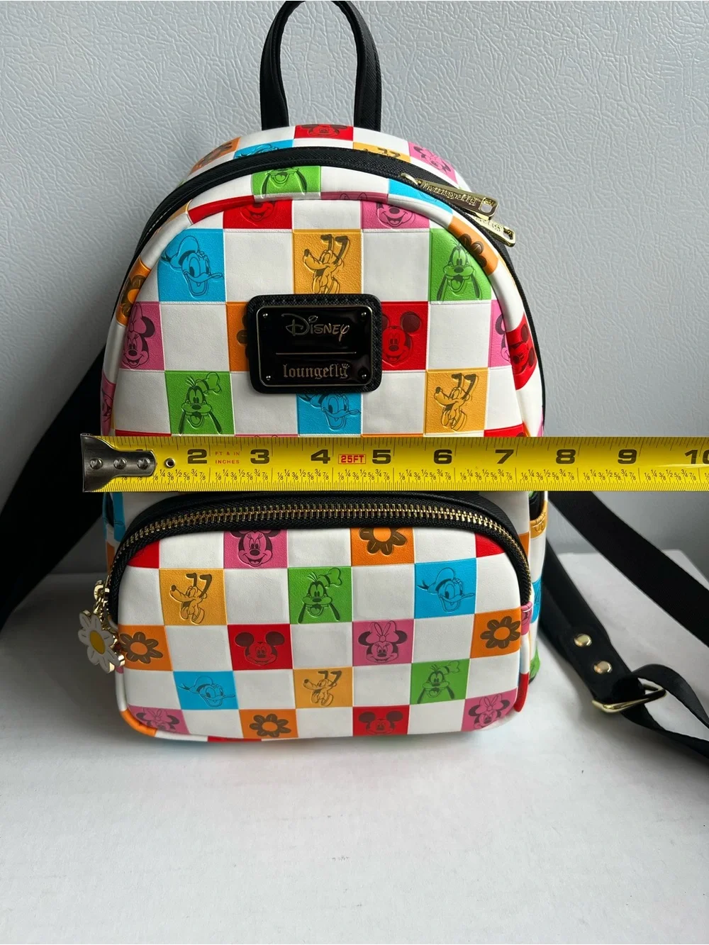 Disney x Loungefly Multicolor Checkerboard Mini Backpack